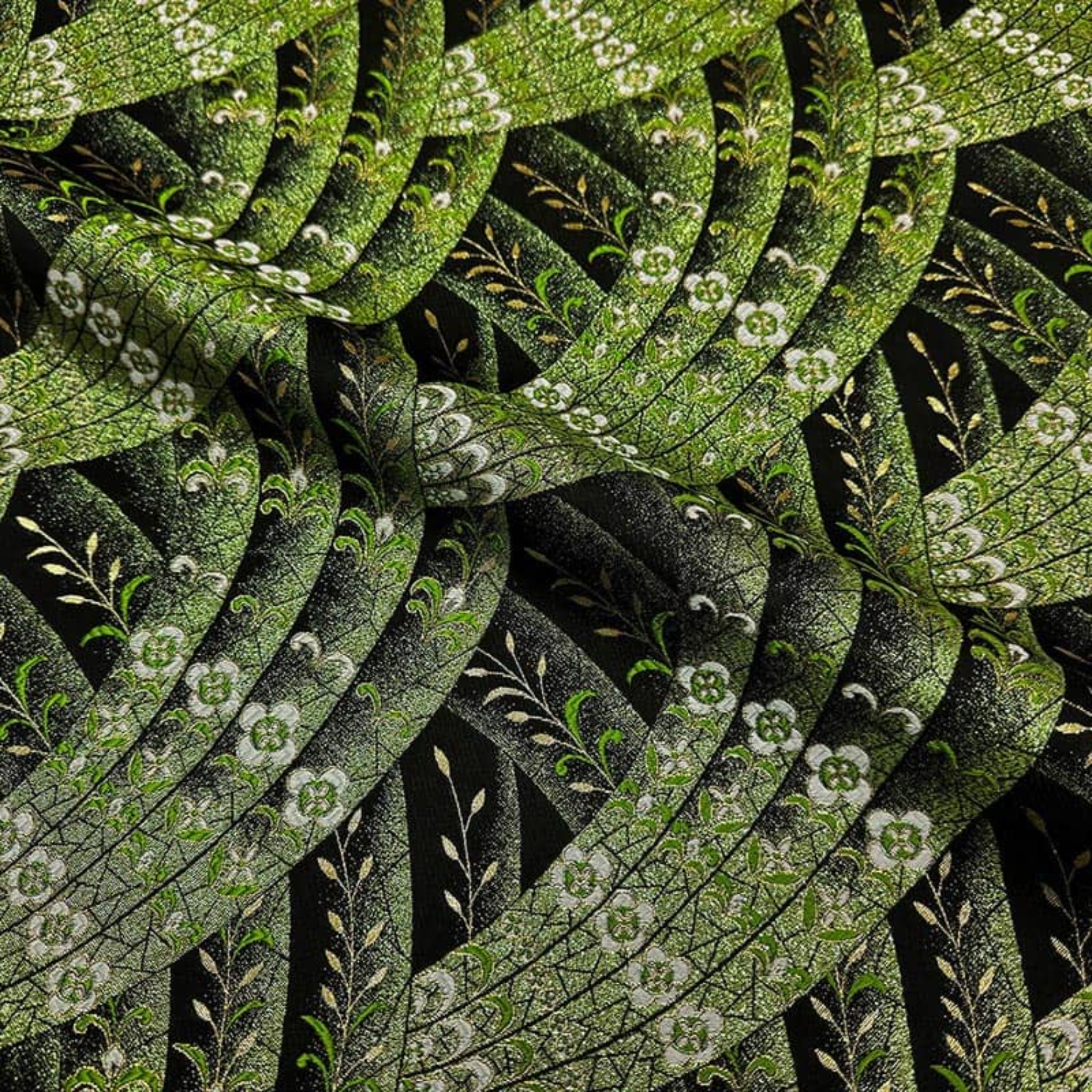 Luminous Floral Stream (Green)