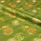 Flowing Water & Floral Motif on Geometric Ground