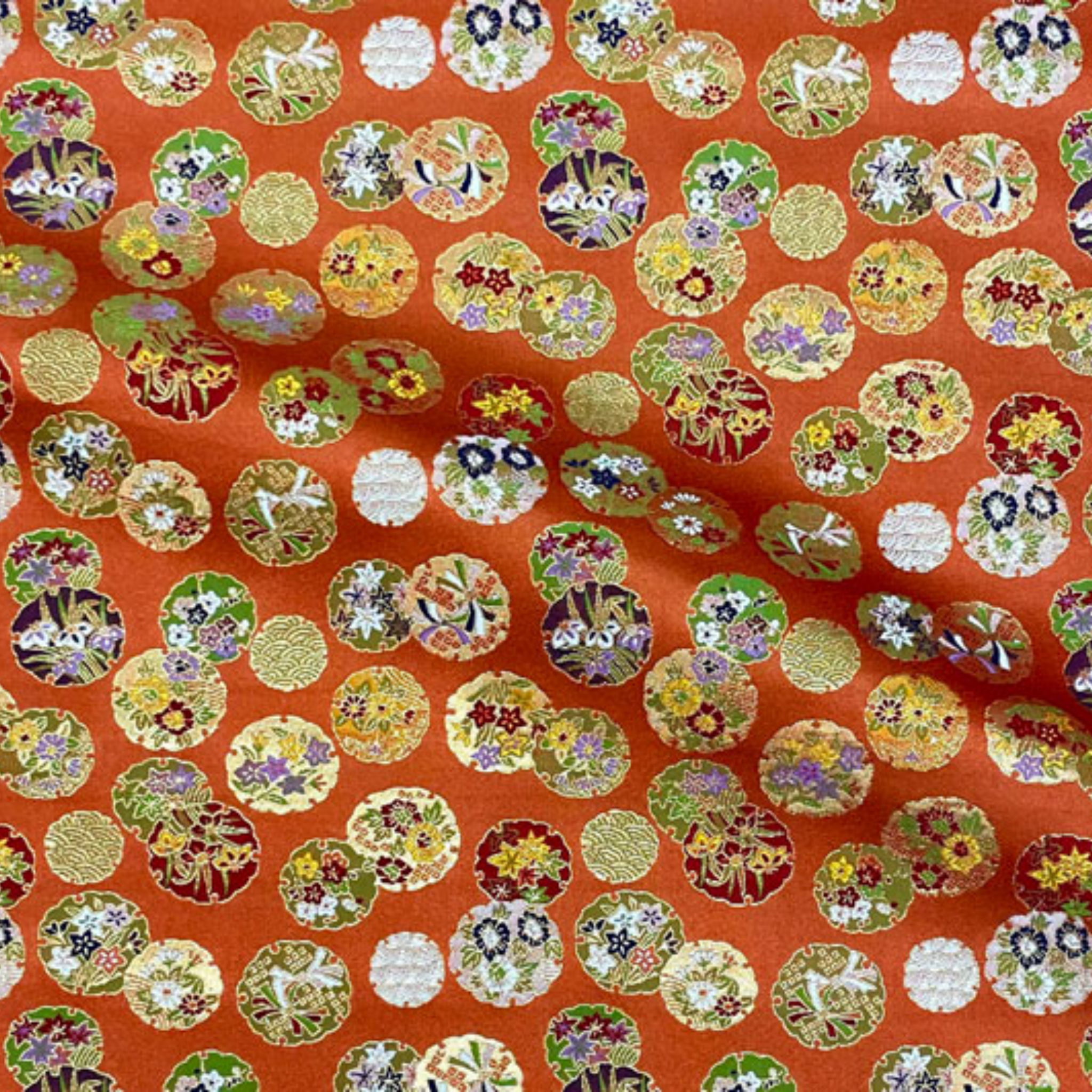 Floral & Grass Motif in Snow Rings
