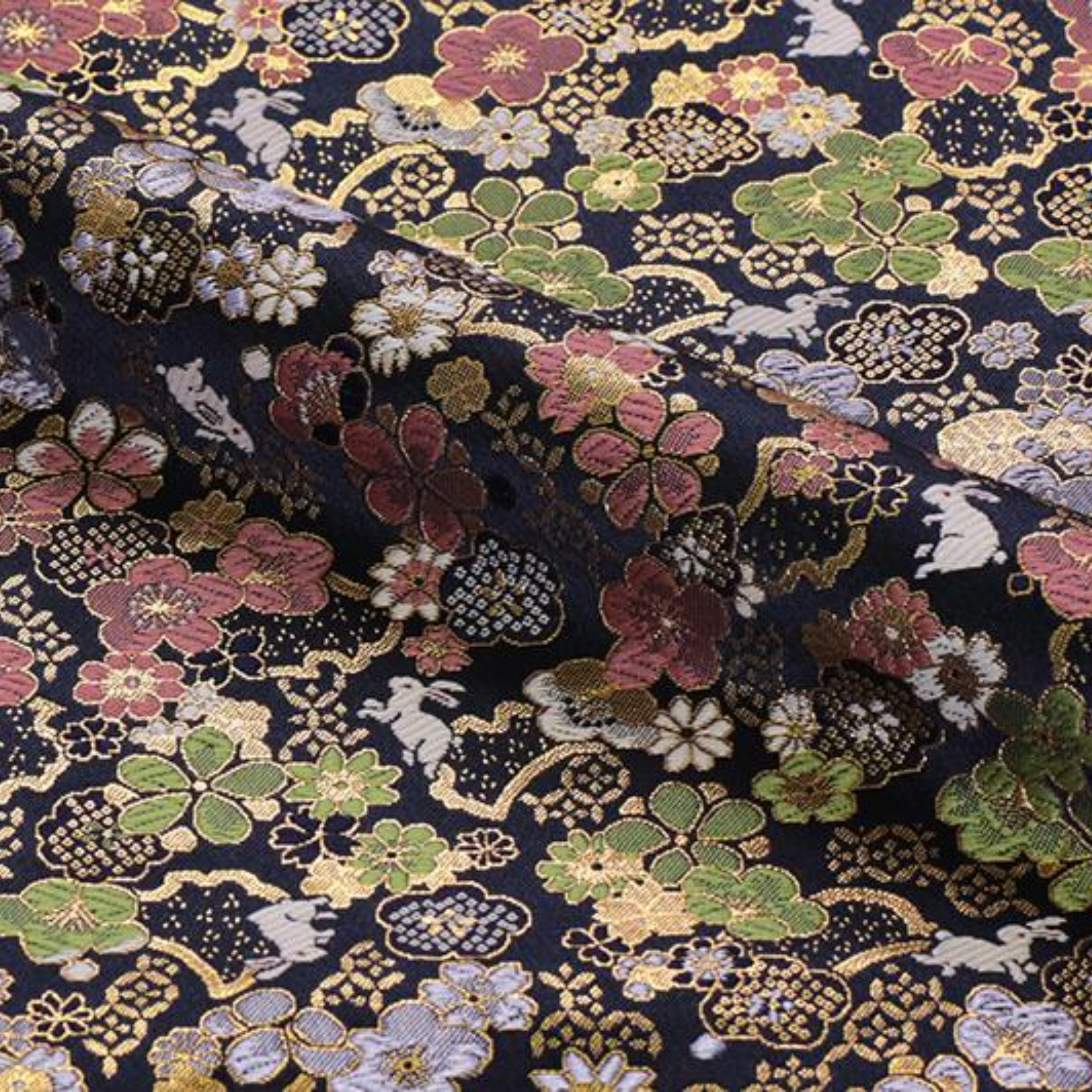 Moon Rabbit Blossoms (Navy)