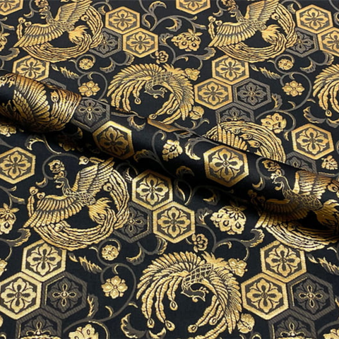 Phoenix on Floral Diamond Pattern (Sample)