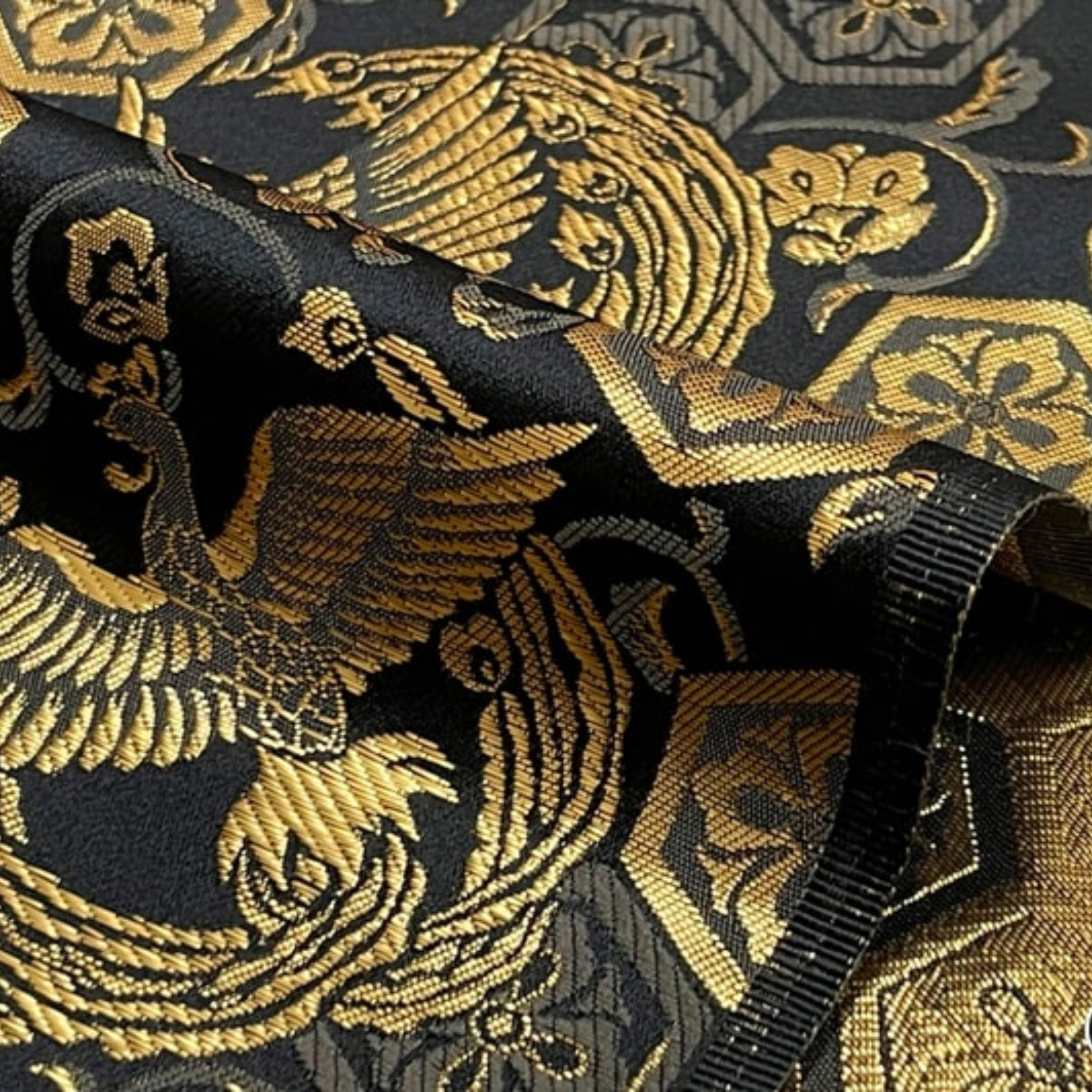 Phoenix on Floral Diamond Pattern
