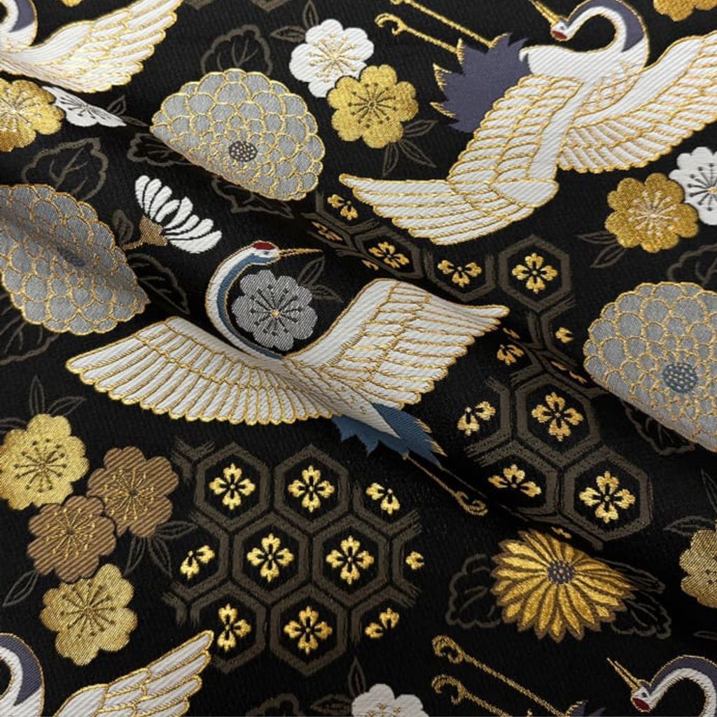 Crane and Tortoiseshell Brocade