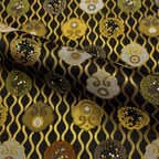 Sacred Floral Motif on Rising Waves