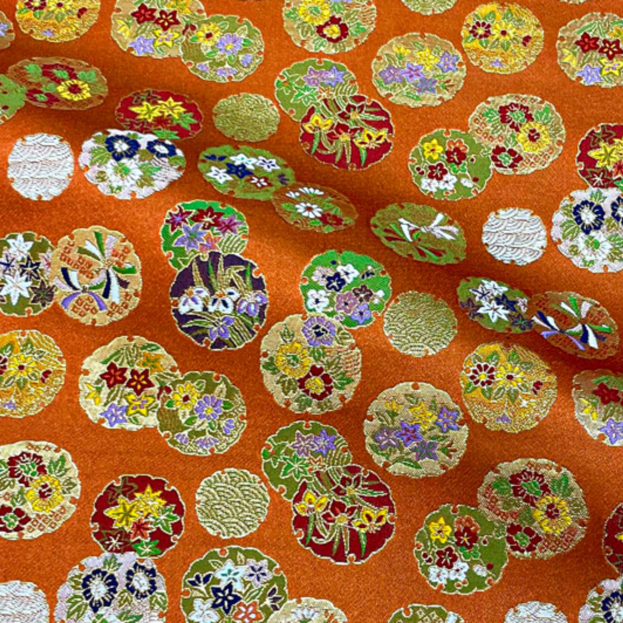 Floral & Grass Motif in Snow Rings