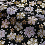 Sakura Small Pattern Brocade (Black)