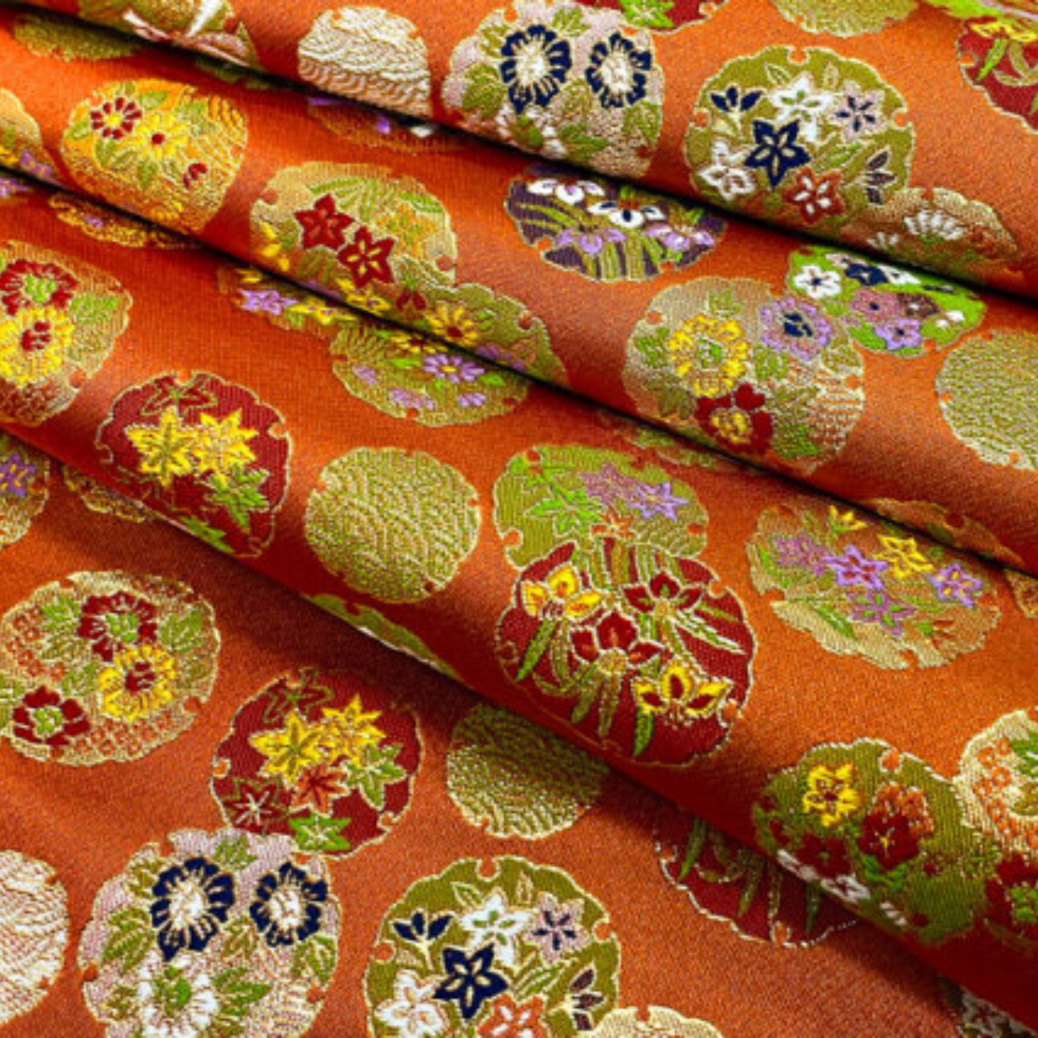 Floral & Grass Motif in Snow Rings