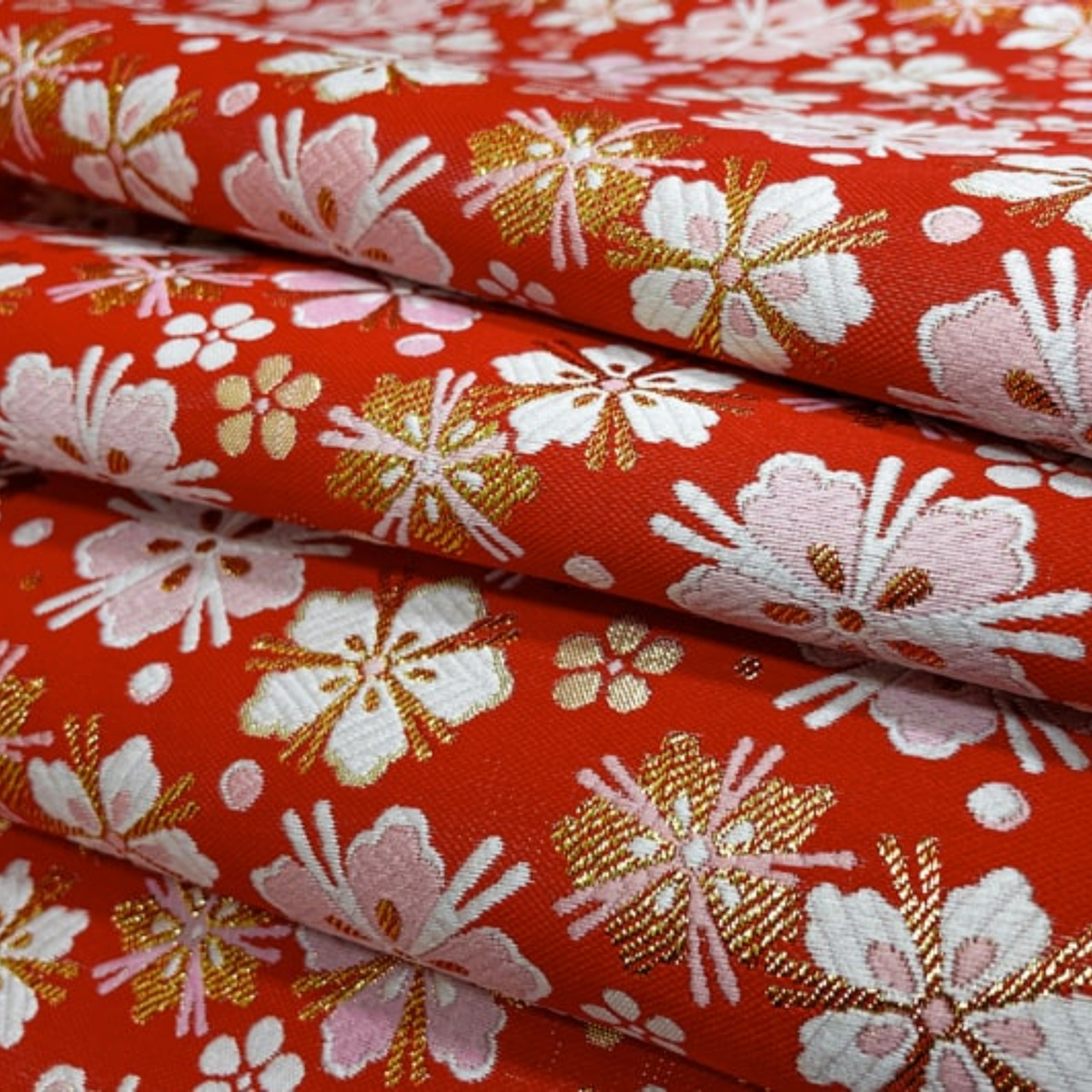 Sakura Small Pattern Brocade (Red)