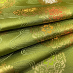 Flowing Water & Floral Motif on Geometric Ground