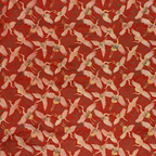 Pine, Plum Blossom & Crane Motif (Red)