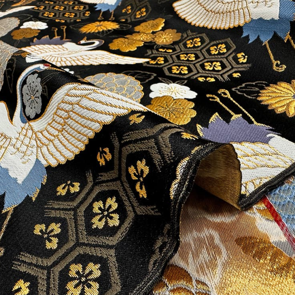 Crane and Tortoiseshell Brocade