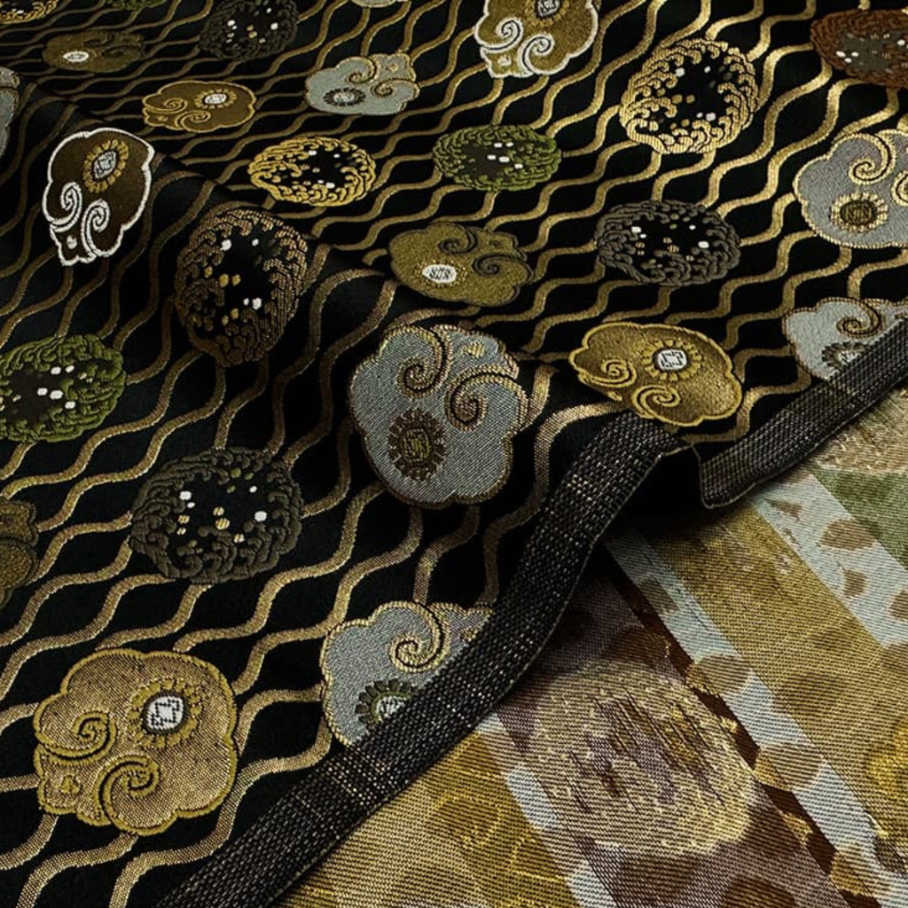 Sacred Floral Motif on Rising Waves