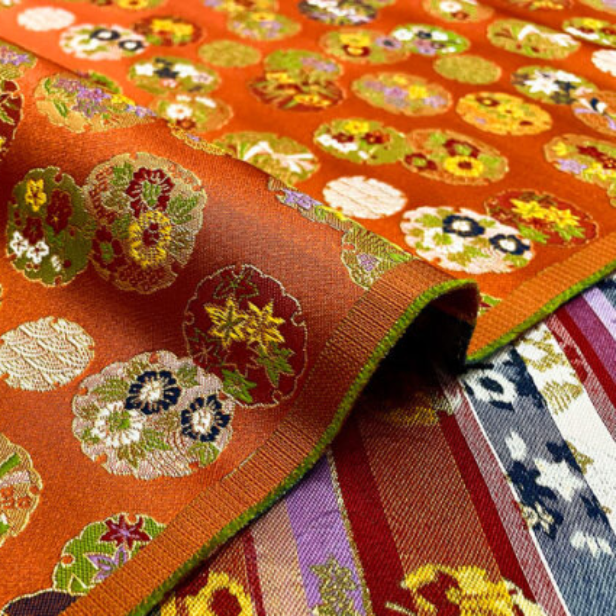 Floral & Grass Motif in Snow Rings