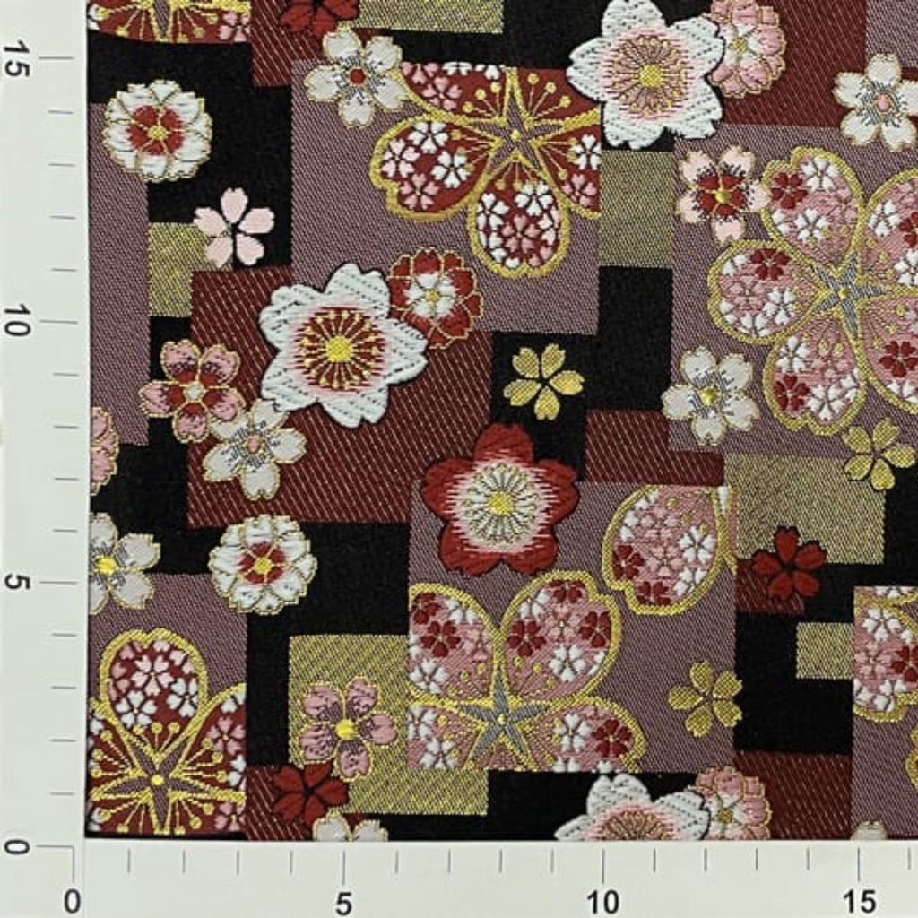 Sakura on Stone Pavement Motif (Red)