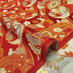 Auspicious Crane Floral Medallion Brocade