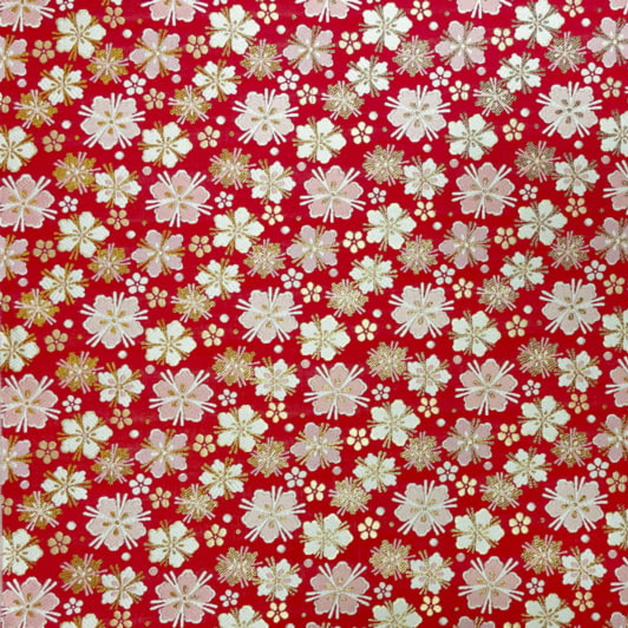 Sakura Small Pattern Brocade (Red)
