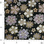 Sakura Small Pattern Brocade (Black)
