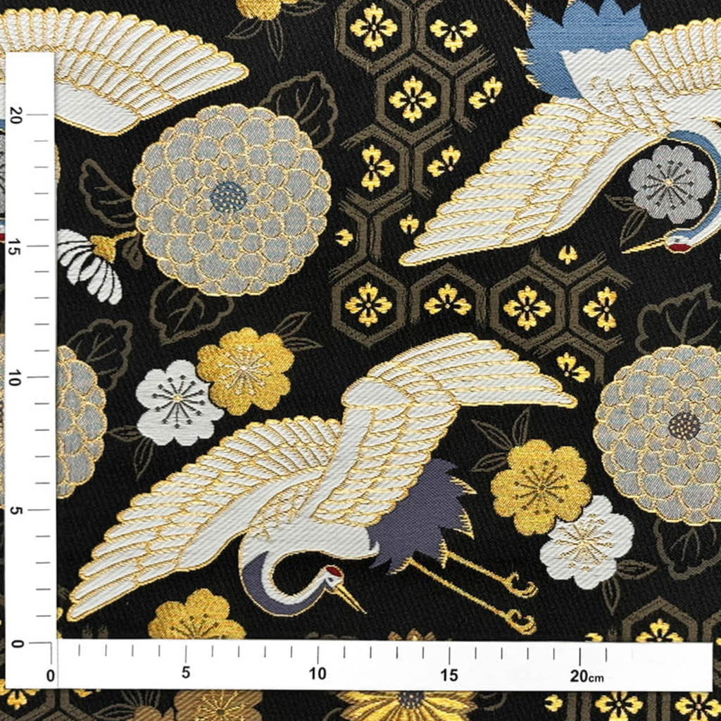 Crane and Tortoiseshell Brocade