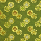Flowing Water & Floral Motif on Geometric Ground