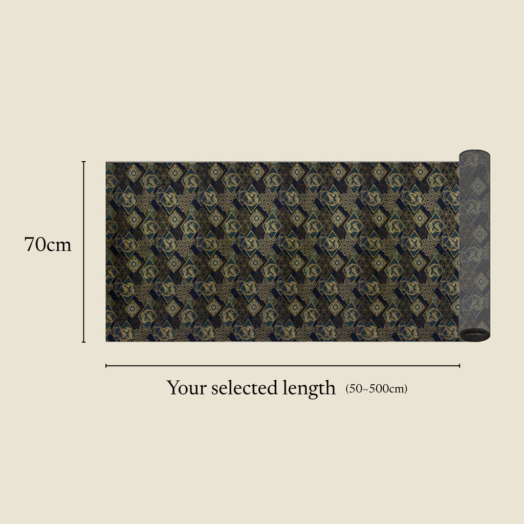 Dragon on Floral Diamond Pattern