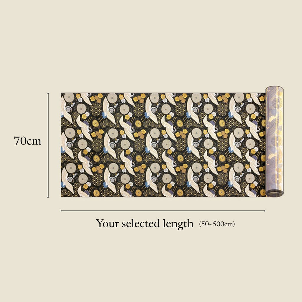 Crane and Tortoiseshell Brocade
